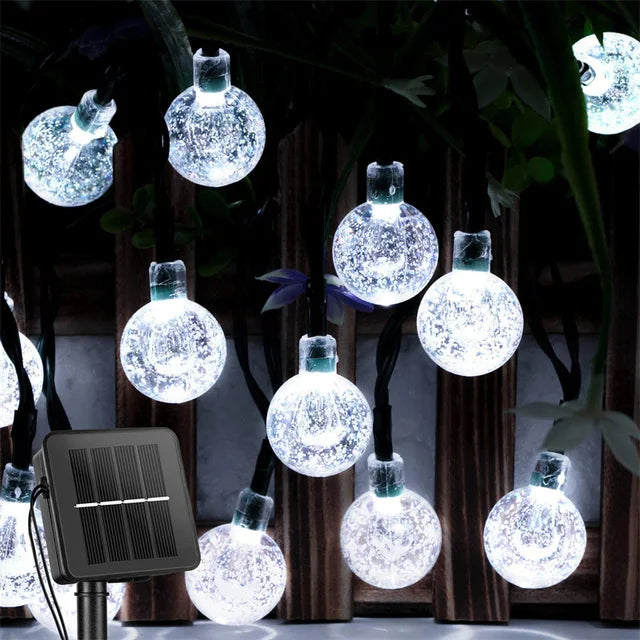 200 LED Solar Globe String Lights – Waterproof Outdoor Fairy Lights