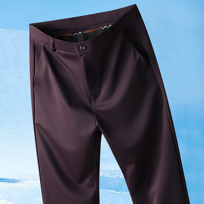 Pantalon d’Été Homme 29-42 – Léger, Coupe Droite, Extensible, Sans Repassage, Tissu Doux et Rafraîchissant