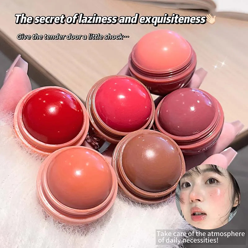 Blush Boule Dewy Juicy — Couleur Fruité pour Joues, Teint Rosé Naturel, Portable, Maquillage Éclat Sain