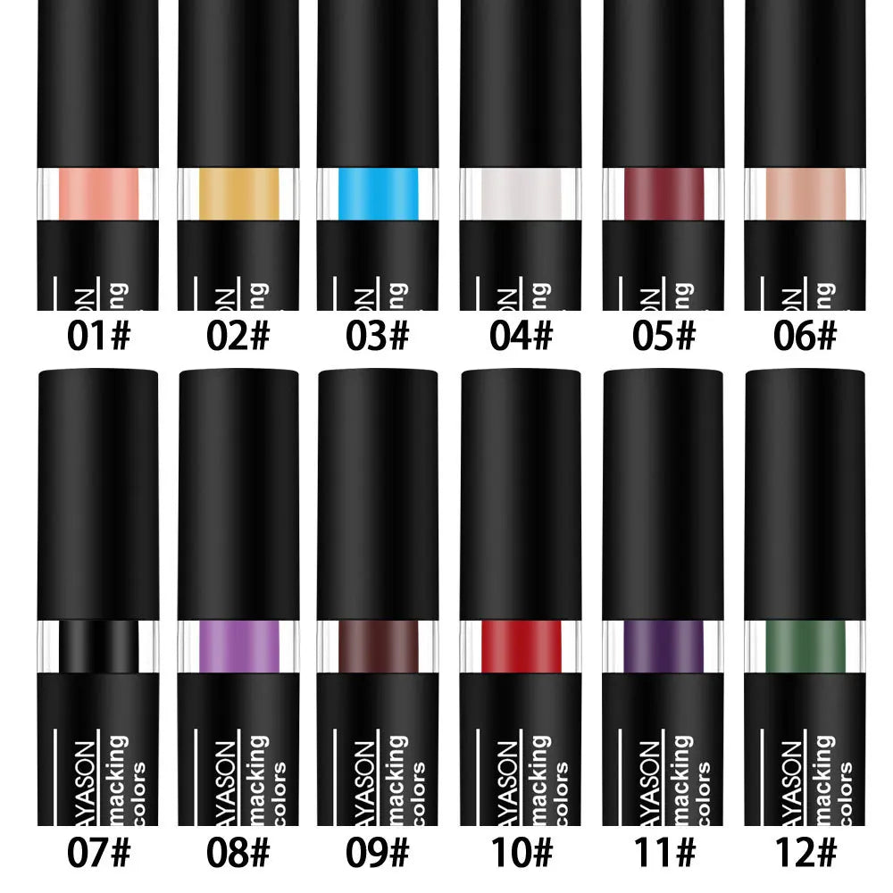 Set 12 Rouges à Lèvres Mat Nude – Waterproof, Longue Tenue, Anti-Transfert, Gloss, Teintes Sexy Vampire Rouge et Noir, Pigmenté, Cosmétiques
