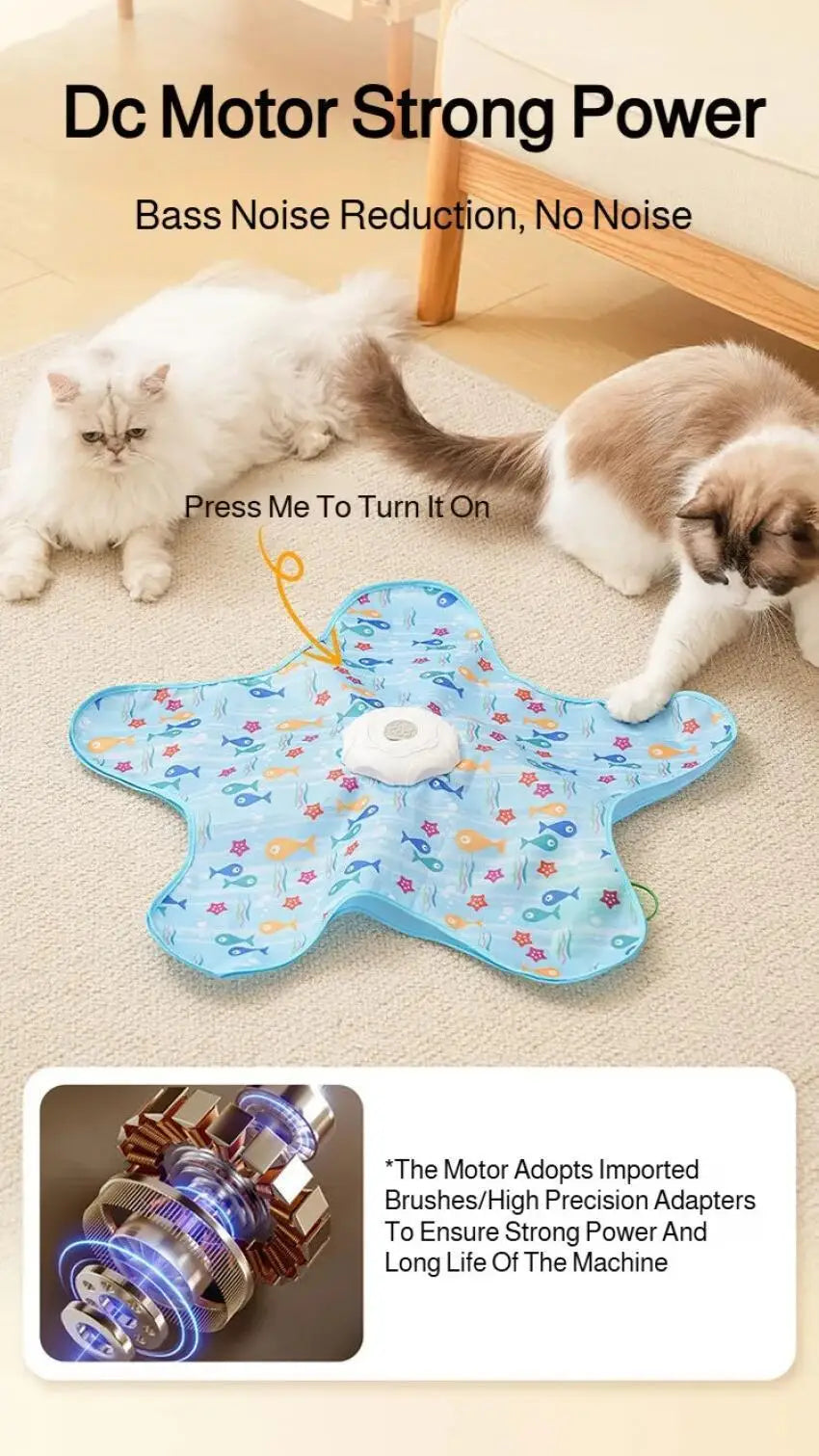 Interactive Hide & Seek Cat Toy with Motion-Activated Squeaky Mouse & Hidden Feathers