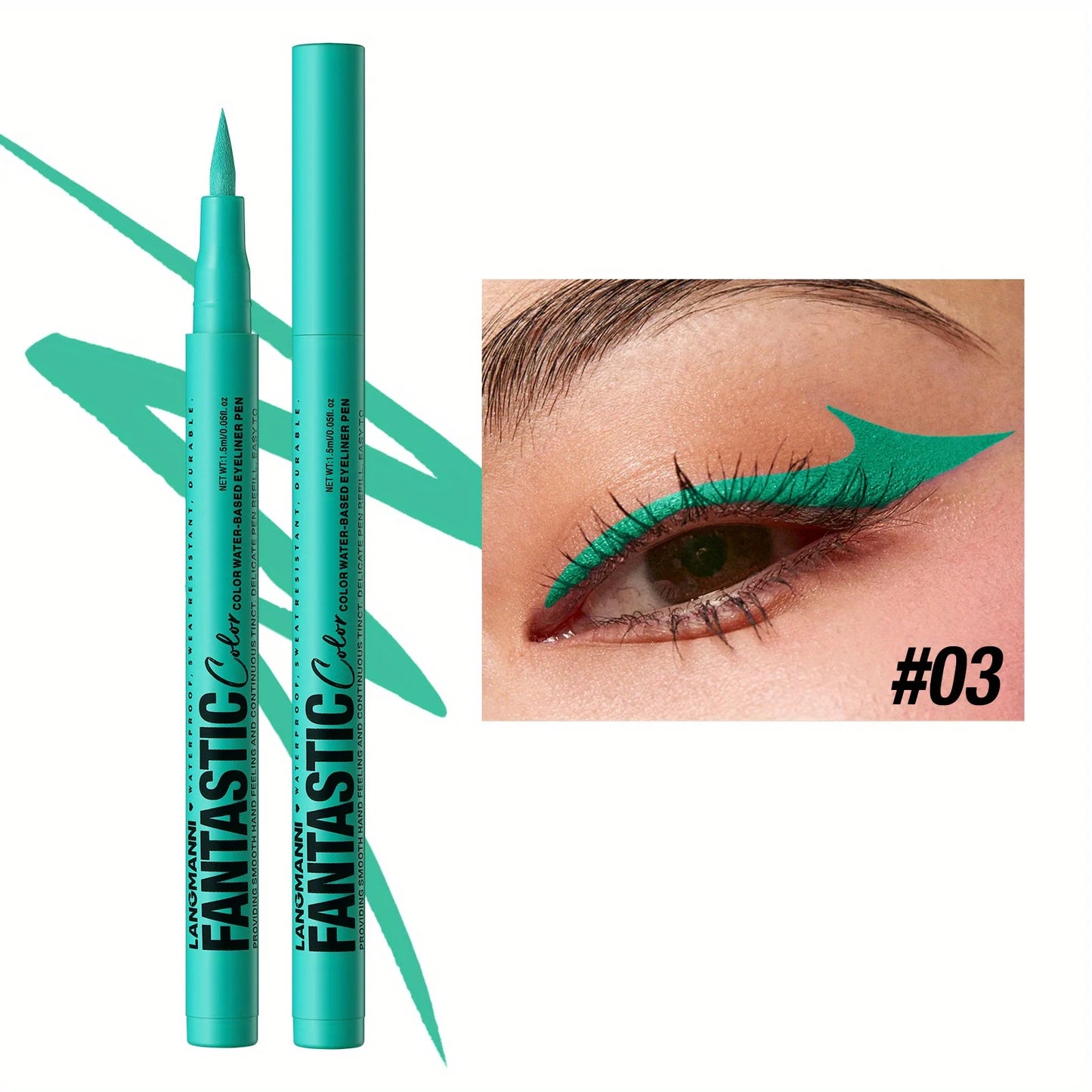 Eyeliner Stylo 1 pc — waterproof, séchage rapide, résistant à l’huile et anti-bavures, longue tenue, ultra-fin