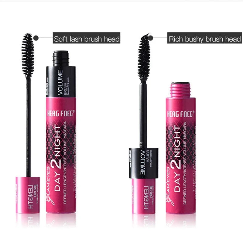 **« Mascara 2-en-1 – Volumisant, allongeant et waterproof »**