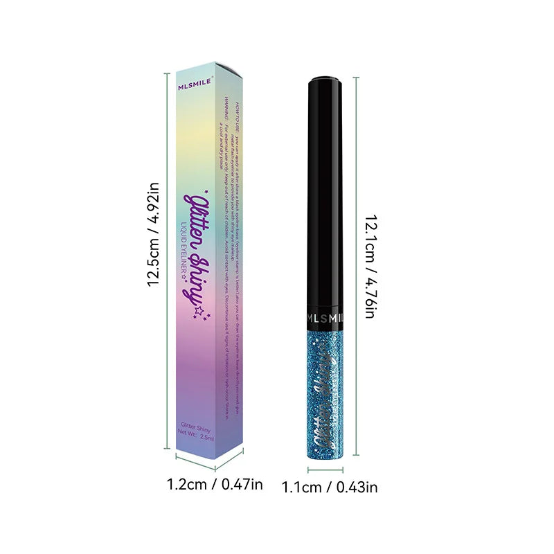 Set 8 Crayons Eyeliner Liquide Pailleté – Séchage Rapide, Longue Tenue, Ombre à Paupières, Anti-Bavure, Maquillage des Yeux