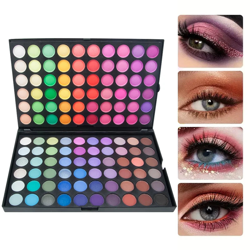 **« Palette fards à paupières 120 couleurs – Mat, pailleté et scintillant, haute pigmentation »**