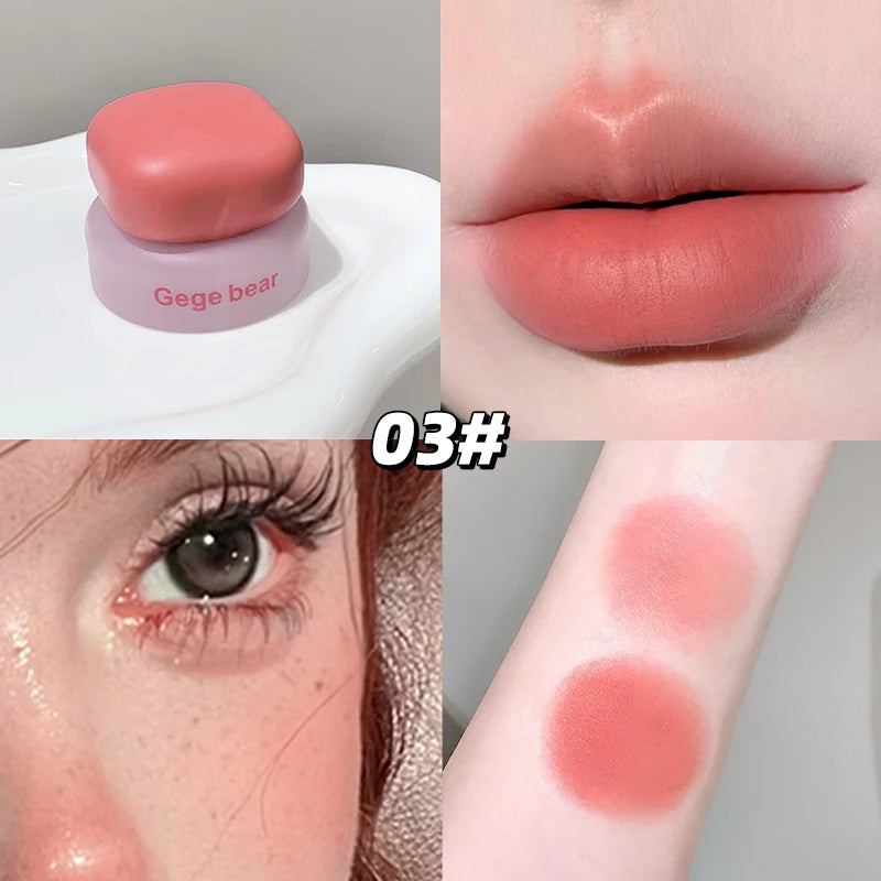 Baume mousse lèvres et joues – Blush et teinte à lèvres matte style coréen, polyvalent – S’accorde avec toutes les carnations