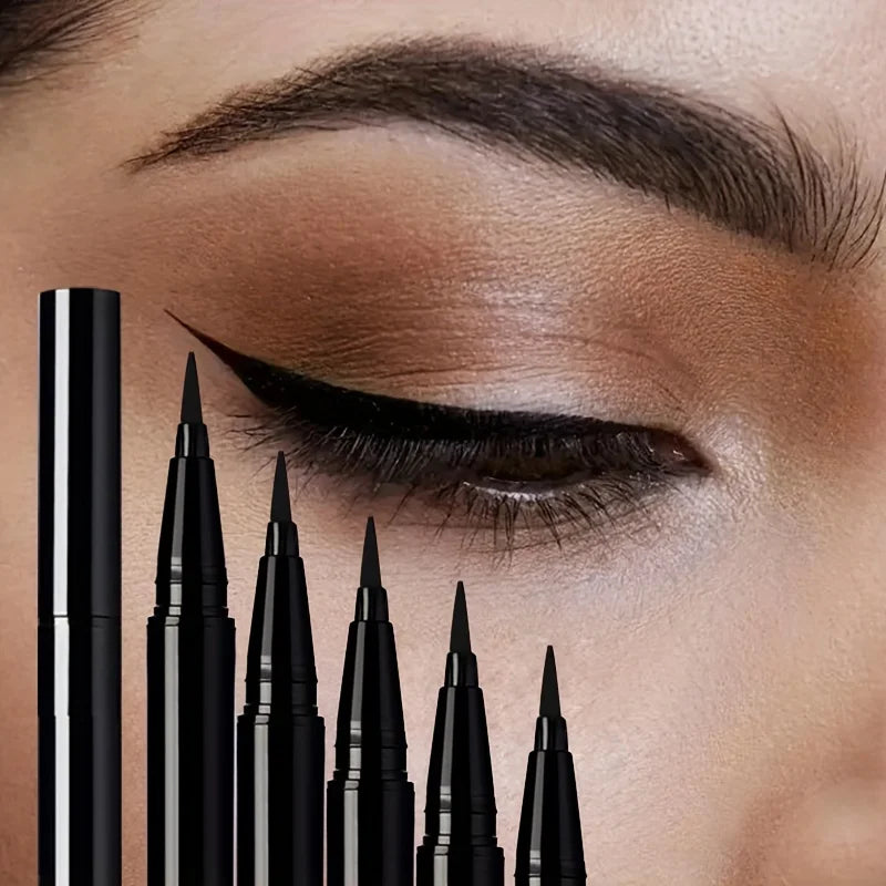 Set 5 eyeliners liquides waterproof, longue tenue, séchage rapide, résistants aux bavures, facile à appliquer sur les cils inférieurs