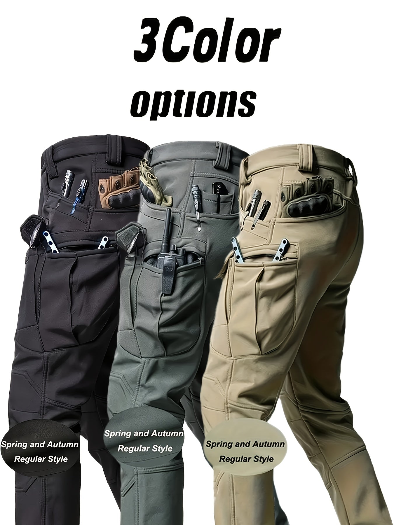 Pantalon cargo tactique pour homme – tissu respirant et séchage rapide, multi-poches, sans ceinture, coupe régulière, idéal randonnée, entraînement et sorties décontractées, toutes saisons