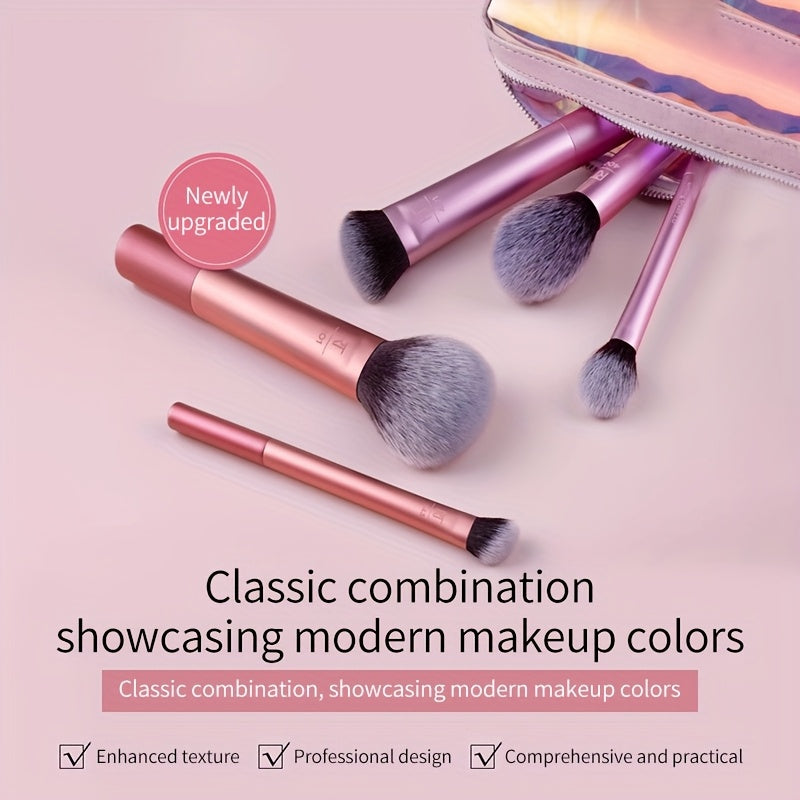 Kit Pinceaux Maquillage Visage – Blush, Contour & Fixation