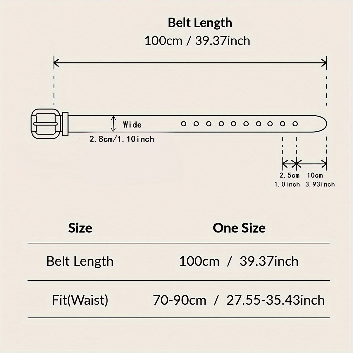 Lot de 3 ceintures fines – Boucle métallique, couleurs noir/blanc/beige, design à multiples trous, pour tenue décontractée, formelle et plage, ceintures durables pour hommes et femmes