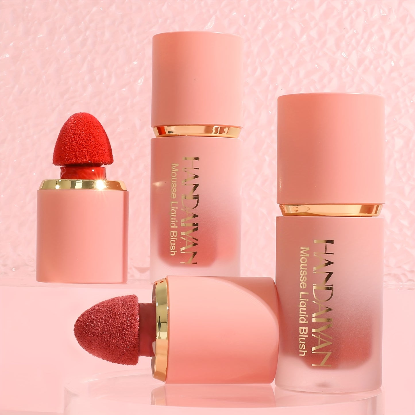 Set de 3 Blush Liquide – Texture Douce, Tenue Longue Durée, Couvrance Moyenne, Teintes Berry et Nude, Blush Crème Naturel pour Joues