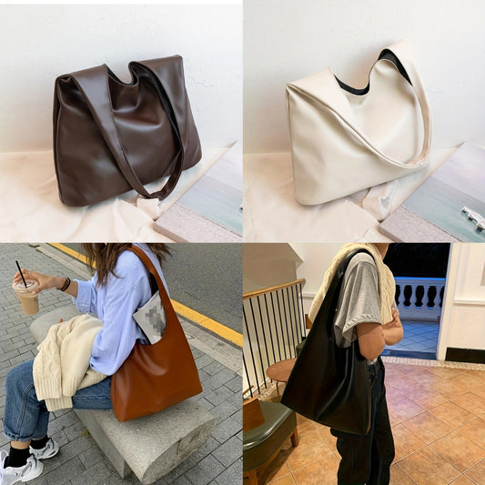 Sac Femme – Sac Hobo Tendance Couleur Unie, Sac à Main Décontracté