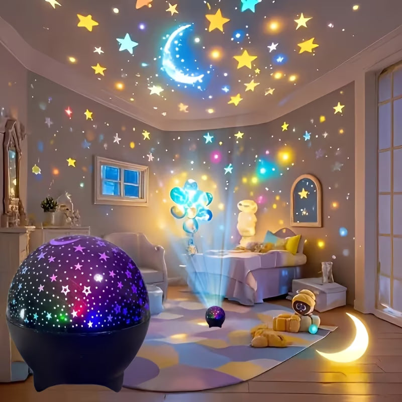 7-Color Star Projector Night Light – Fantasy Galaxy Lamp for Kids' Bedrooms & Playrooms