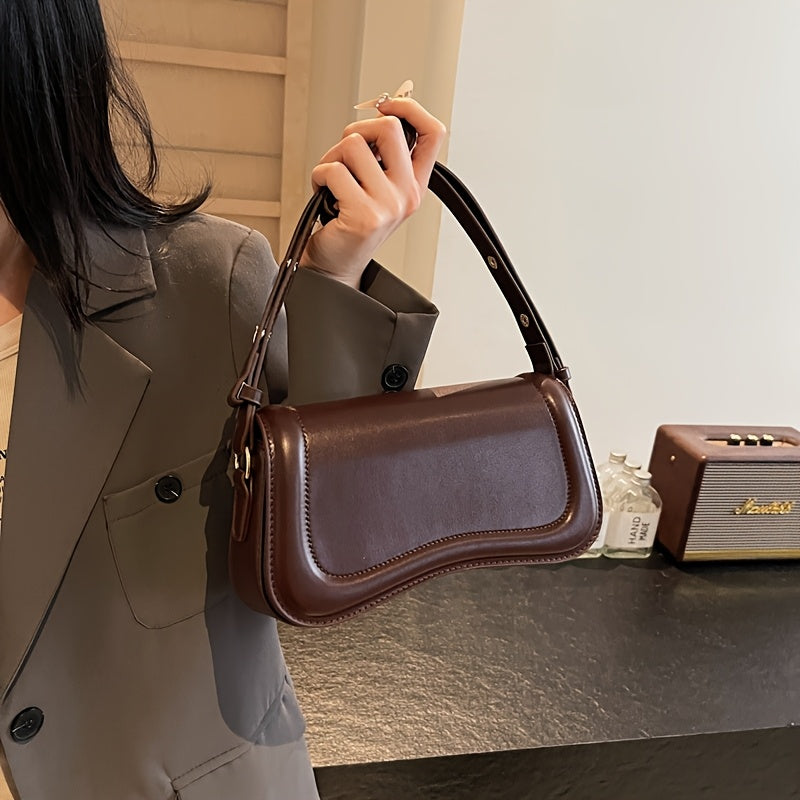 Nouveau sac bandoulière ajustable pour femmes 2025, inspiré du style vintage – petit sac carré haut de gamme à fermeture à pression, rouge et noir, polyvalent pour les occasions décontractées et formelles, style japonais moderne avec finition lisse