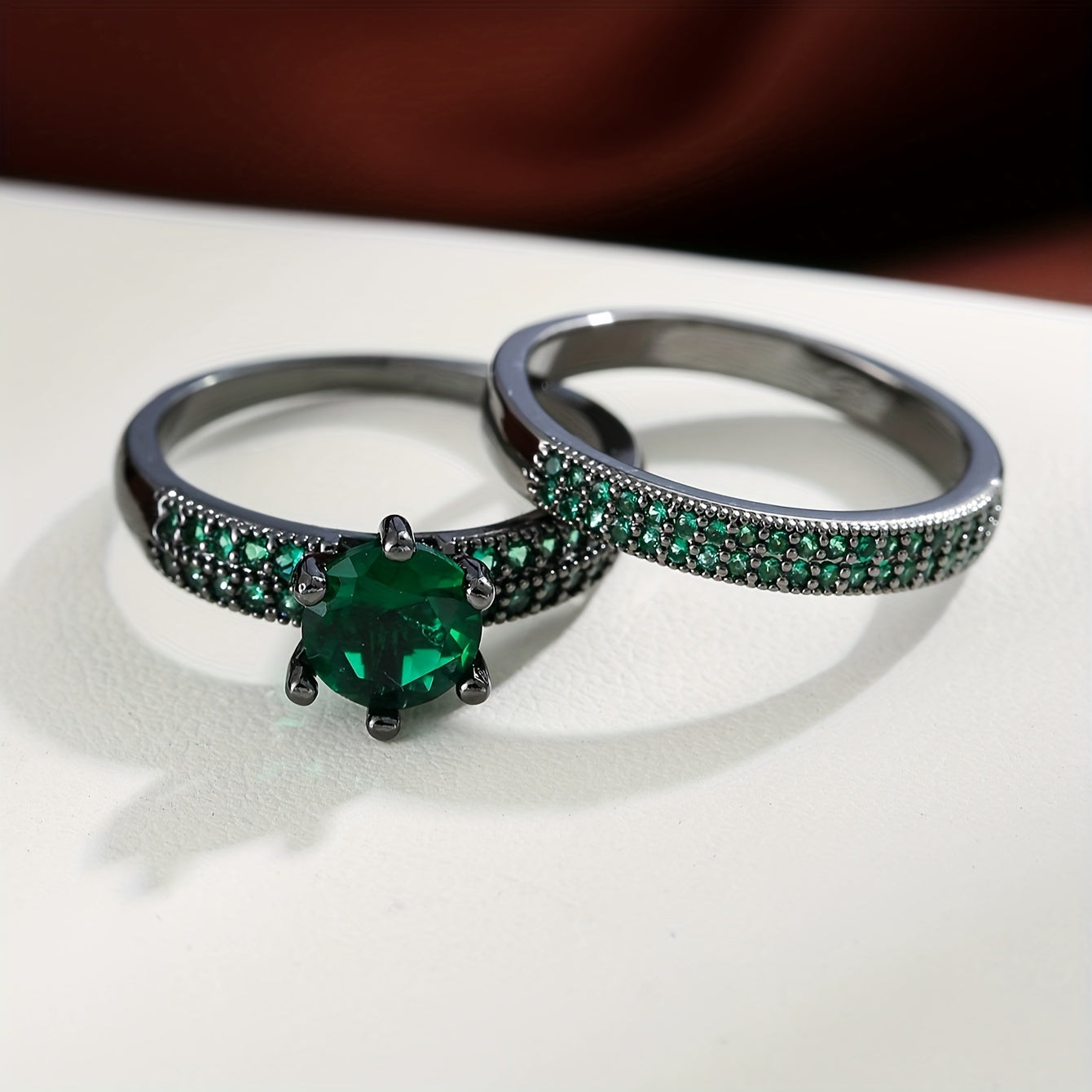 New Fashionable European And American Style Ring with Synthetic Zirconium Combination