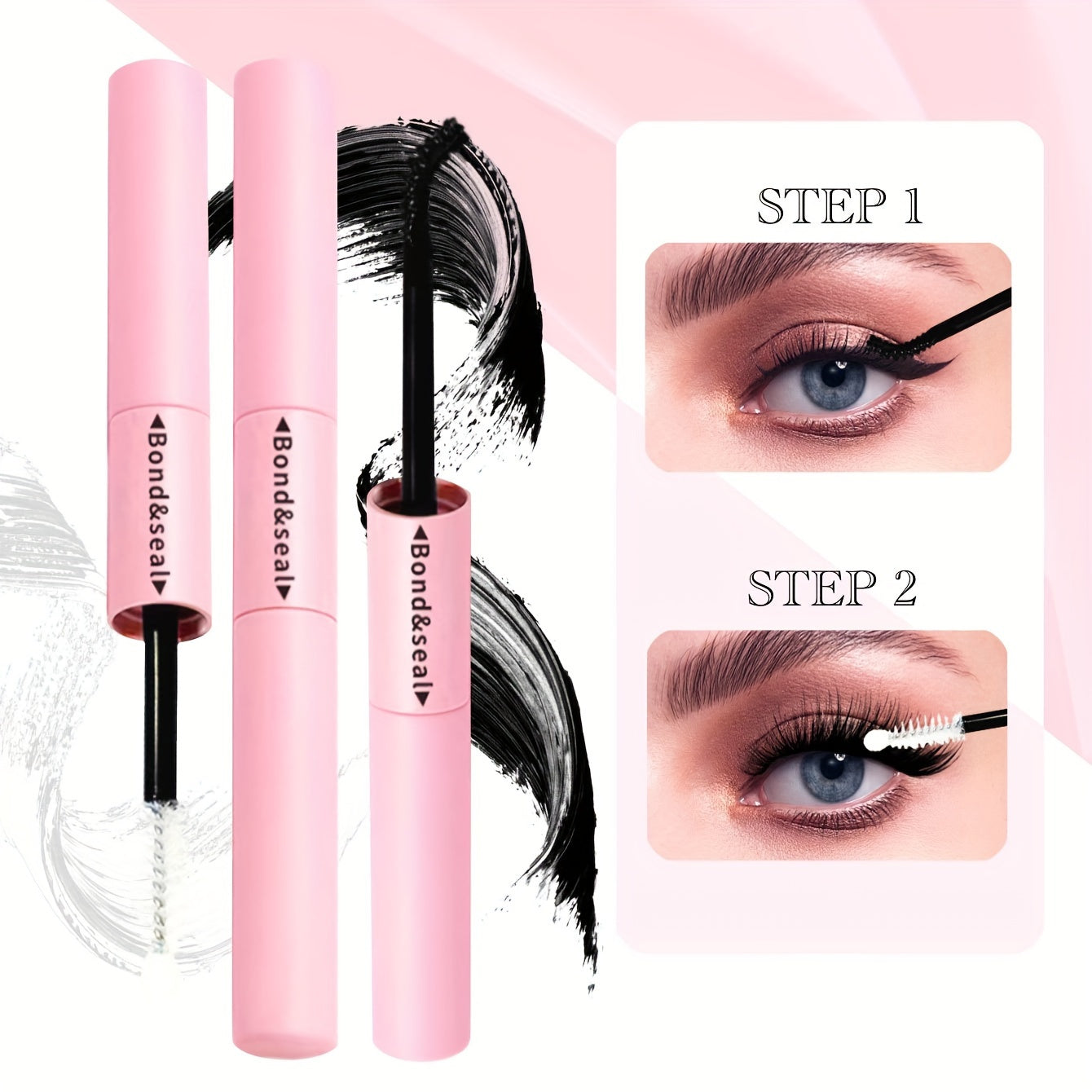 Kit d’extensions de cils avec grappes de cils naturels Wispy, courbure C, cils individuels et grappes pour le bas des yeux, colle waterproof avec scellant et pince, idéal pour application à domicile, effet fluffy naturel