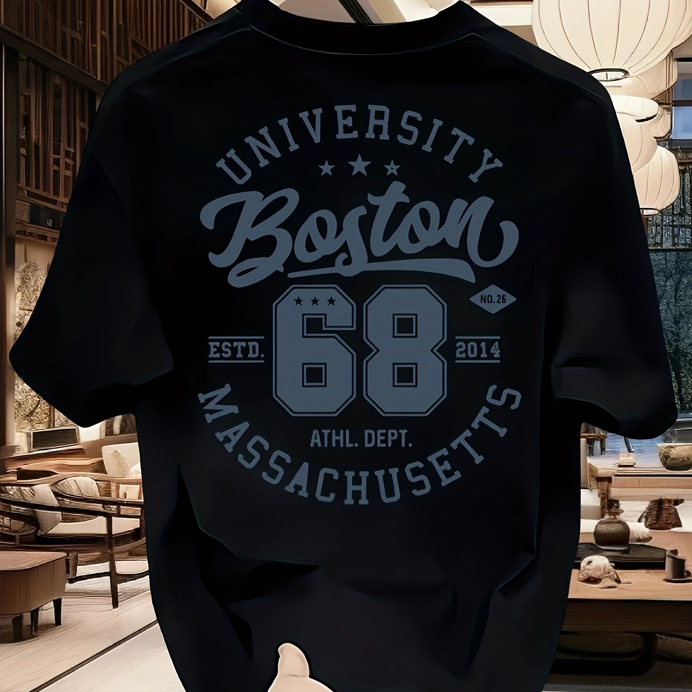 Heavy pure cotton trendy brand printed short-sleeved T-shirt Men's summer new casual large-size loose versatile top