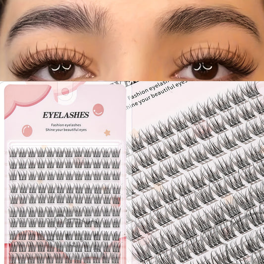 Lot de Cils Faux Autocollants DIY – Style Cartoon, Effet Naturel, Touffes Fluffy Épaisses, Courbure C, Longueurs 10-12mm, Épaisseur 0.05mm, Réutilisables, Idéal Débutants, Pack Paire Unique