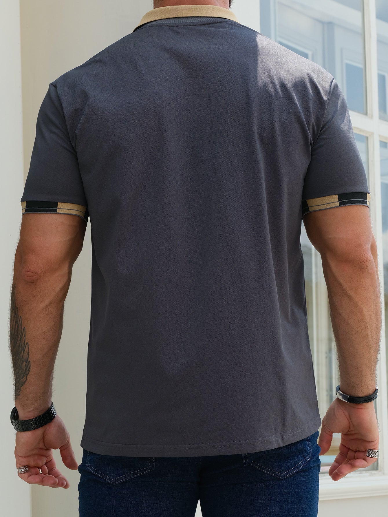 Lot de 3 Chemises Sport Color-Block TH-878 – Manches Courtes, Style Golf & Tennis