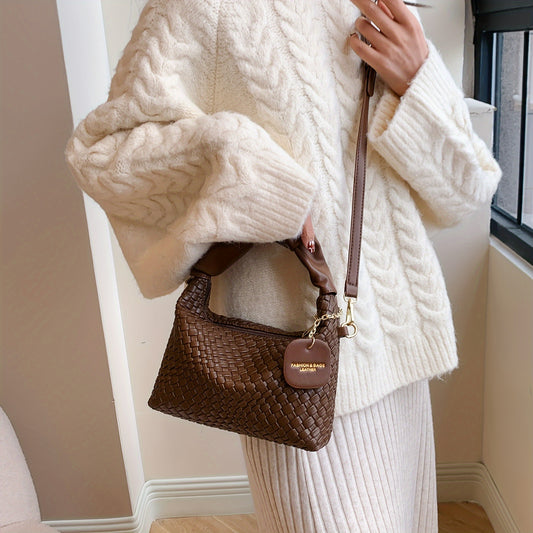 Sac tressé pour femmes – mini sac élégant, style hobo plissé simple, pratique et tendance