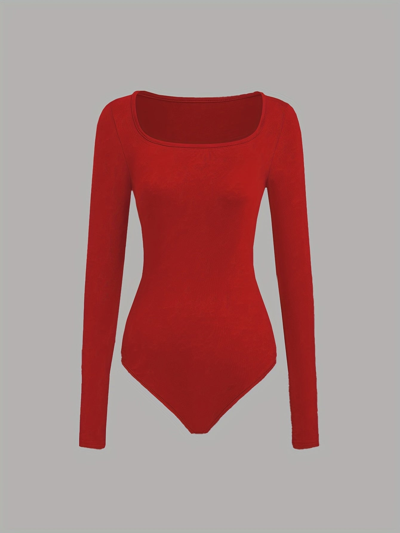 Ensemble de 3 combinaisons femme à col carré coupe ajustée style décontracté et sportif une pièce à manches longues confortable et tendance