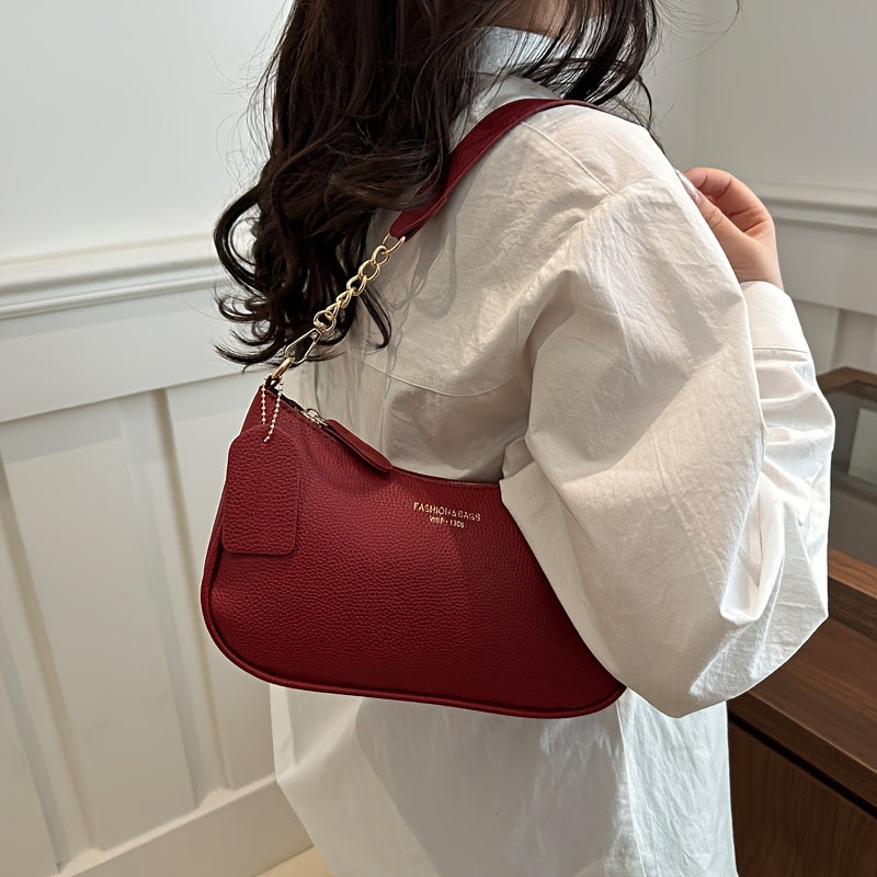 Sac Bandoulière Femme Décontracté – Sangle Réglable, Design Élégant, Idéal Loisirs, Quotidien et Transport, Parfait Cadeau pour Rentrée ou Soirées, Décor Texturé, Accessoire Mode