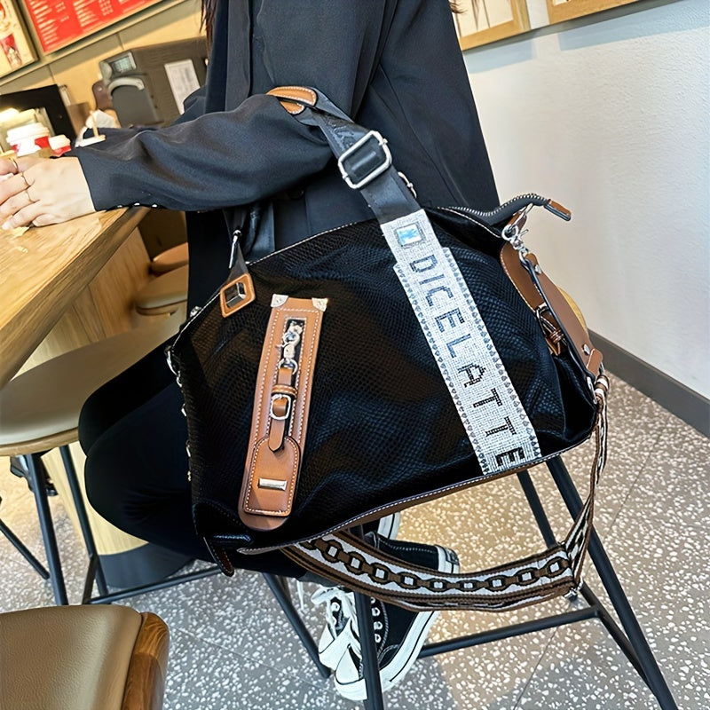 Sac Cabas Tendance pour Femmes – Sac Grande Capacité avec Décoration en Strass Brillant