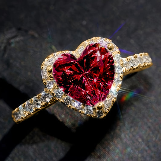 Set de bagues de mariage pour femmes avec trois pierres rondes en zirconia synthétique. Bijou luxueux et étincelant, parfait pour les fiançailles, les anniversaires ou le mariage