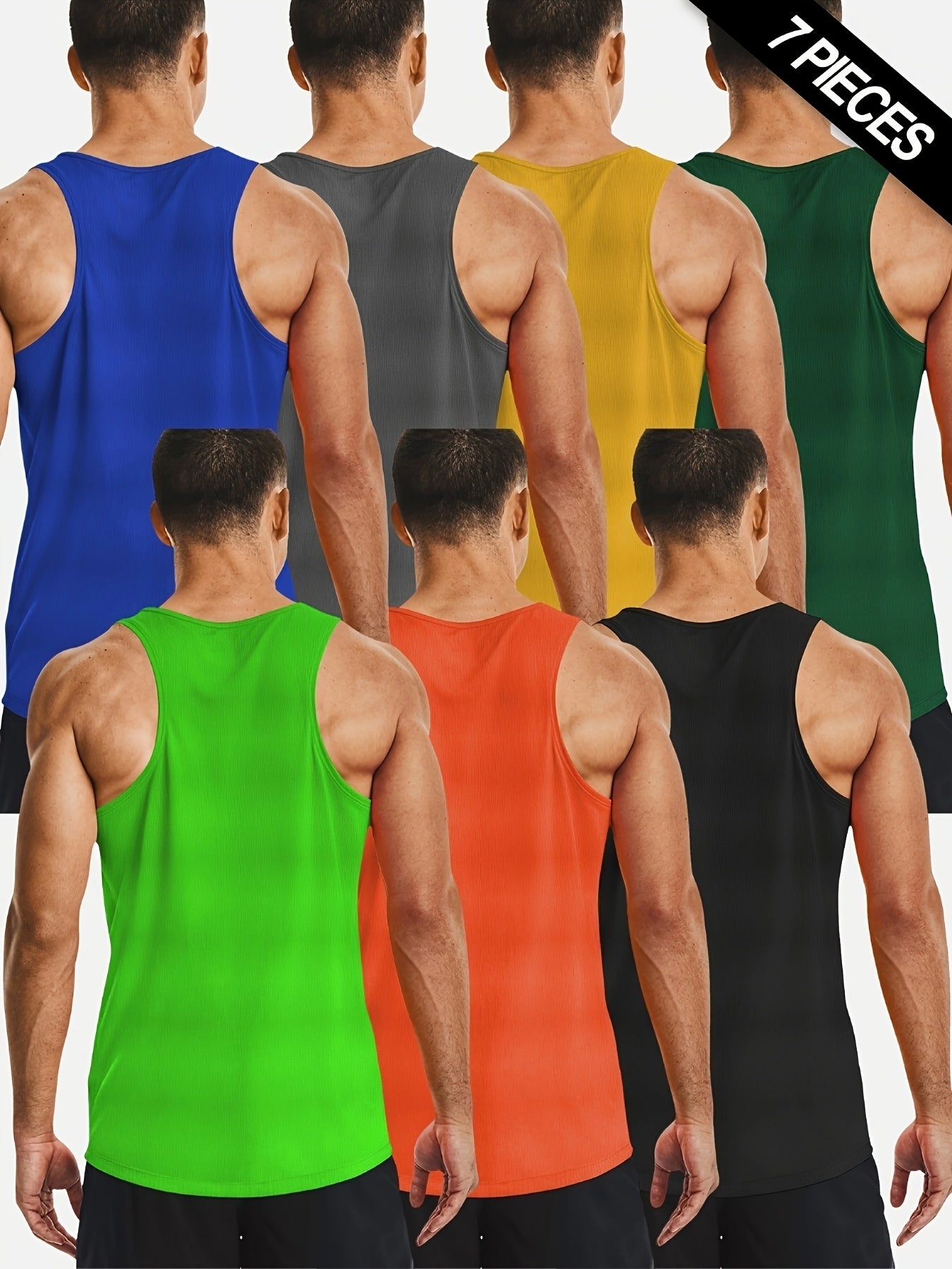 Lot de 7 Débardeurs Sport Homme – Séchage Rapide