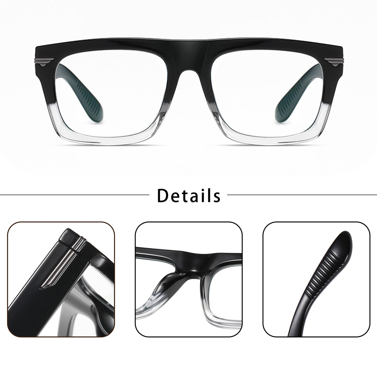 Stylish Square Glasses Made from TR90 Material, Featuring a Simple Vintage Design for Both Men And Women. These Classic Eyewear Pieces Serve As Great Photo Props And Make Perfect Gifts, Complete with a Full Package Set And Ca