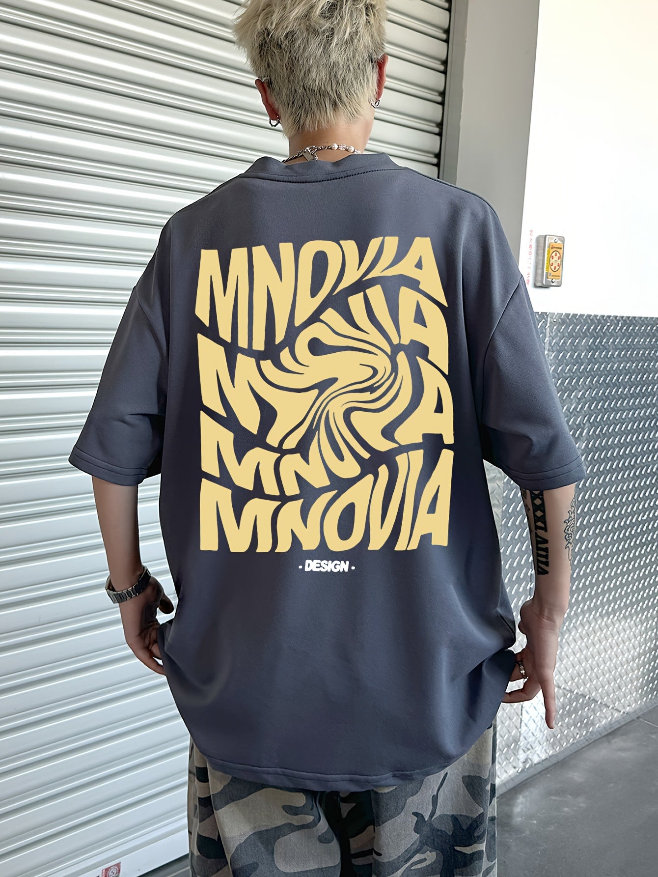 Heavyweight 220gsm Mens Graphic Print T-Shirt - Soft, Breathable, Short Sleeve Crew Neck Tee for Summer Men's Clothing Outdoor Activities - Stylish Letters Design, Casual Comfortable Wear, Perfect for Vacation, Travel, a