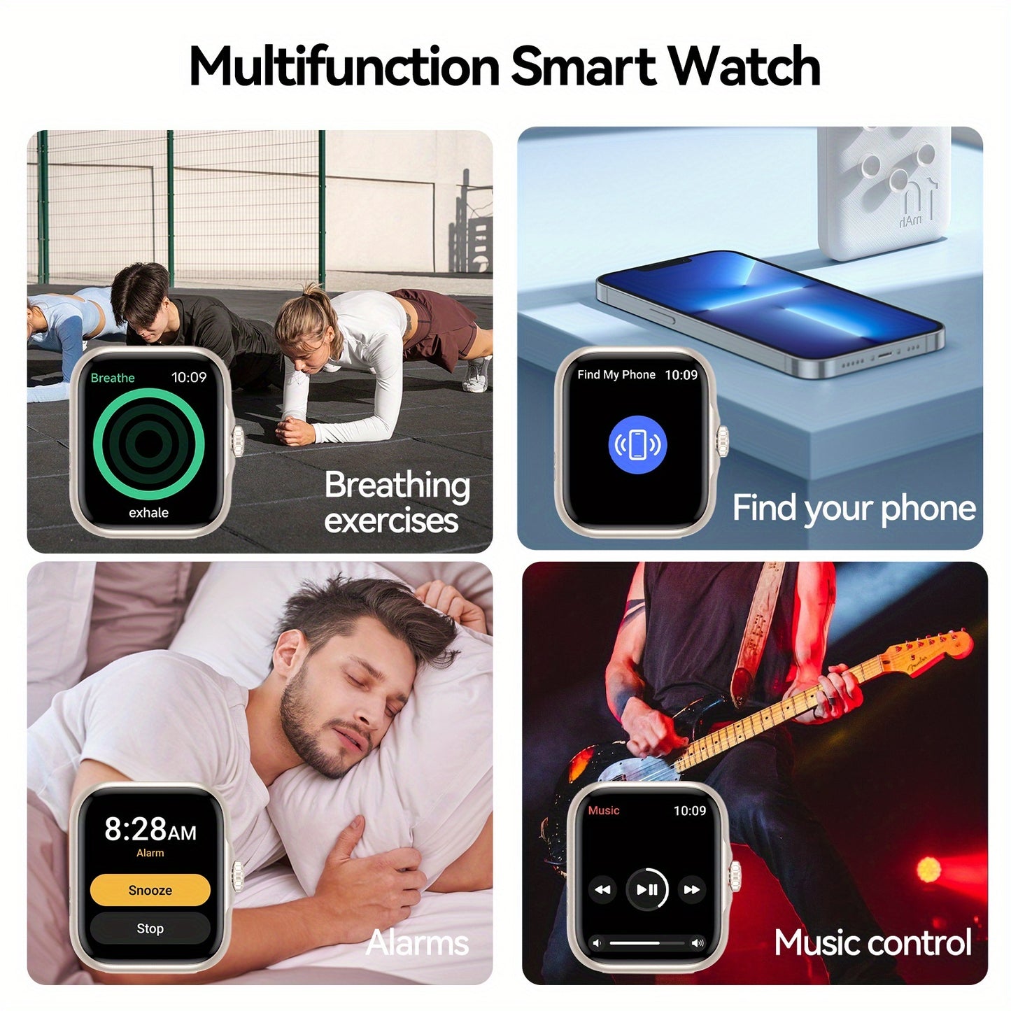 Montre Connectée GPS – Appels Sans Fil (Répondre/Raccrocher), Écran HD, Suivi d’Activité & Plus de 100 Modes Sport, Smartwatch Unisexe pour Hommes et Femmes