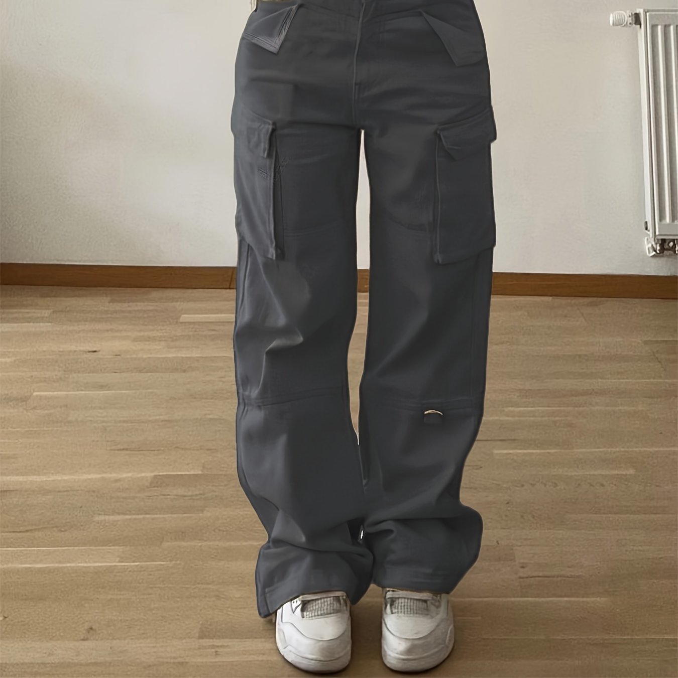 Pantalon cargo de créateur, avec poches à rabat