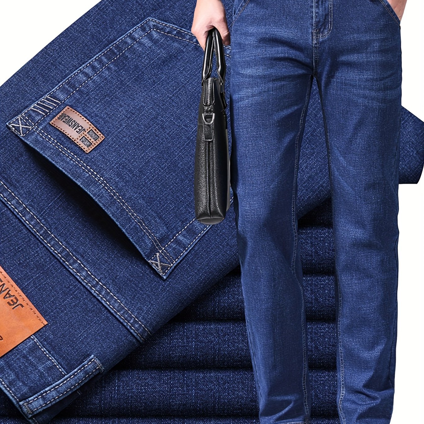 Jean Homme Grande Taille – Confortable et Stylé, Style Business, Toutes Saisons