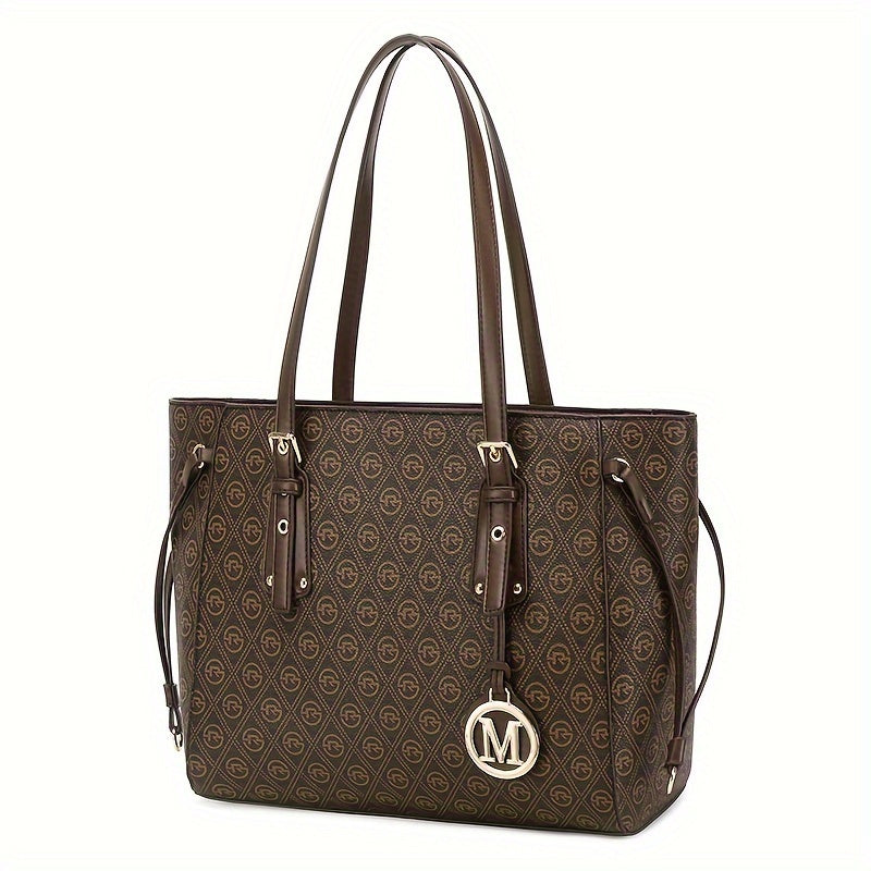 Sac Femme Nouveau – Sac à Main Élégant, Grande Capacité, Style Simple et à la Mode, Sac Rétro à Motif, Sac pour Lunettes de Lecture, Sac Cabas Grande Taille