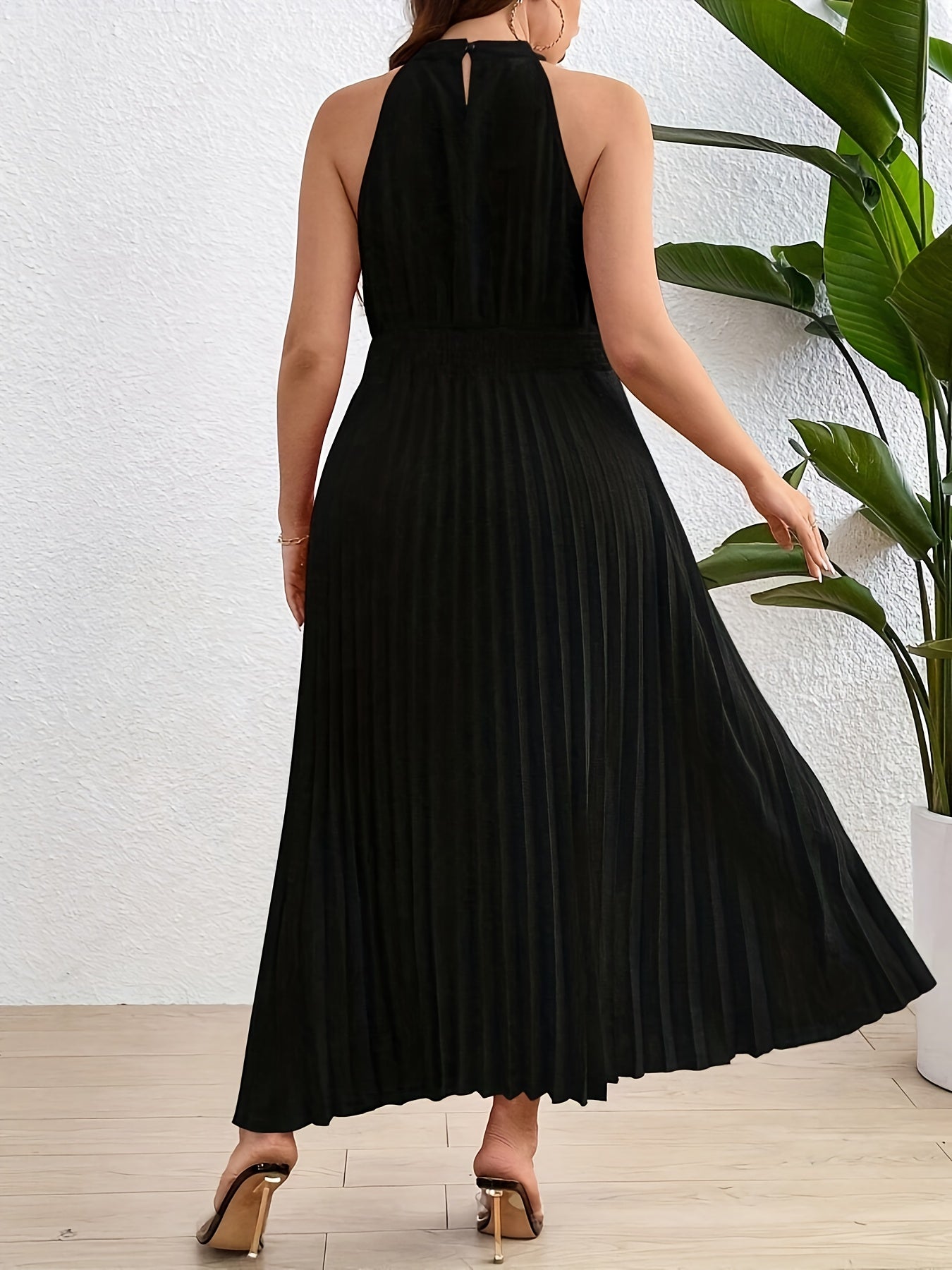 Robe maxi élégante grande taille femme – longue et fluide, pour soirées ou invités de mariage, lavable en machine, tissu non transparent, tenue formelle pour événements spéciaux et quotidien, coupe sophistiquée