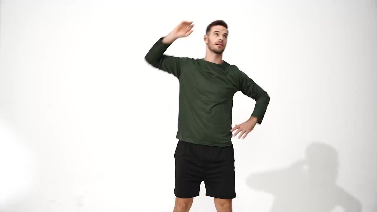 3pcs T-Shirts Longues Manches – Séchage Rapide Personnalisables