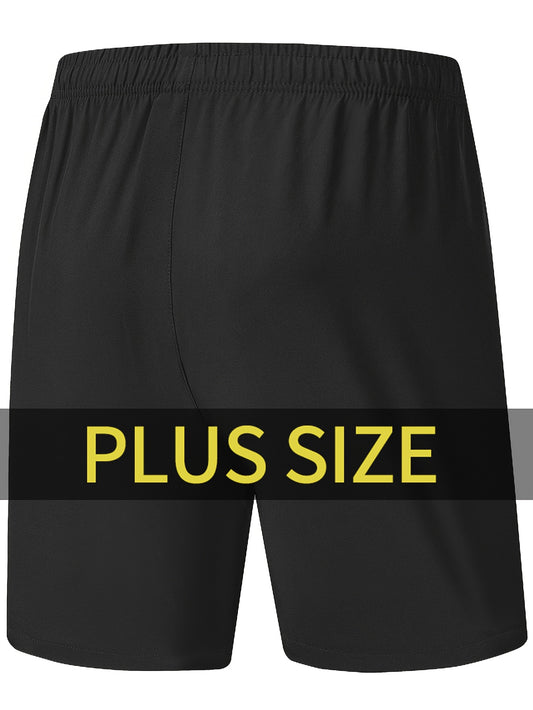 Shorts de sport légers et séchage rapide pour homme – grande taille, mélange polyester/élasthanne respirant, taille élastique à cordon, poche zippée, idéals gym, running, plage et activités outdoor, coupe ample et confortable