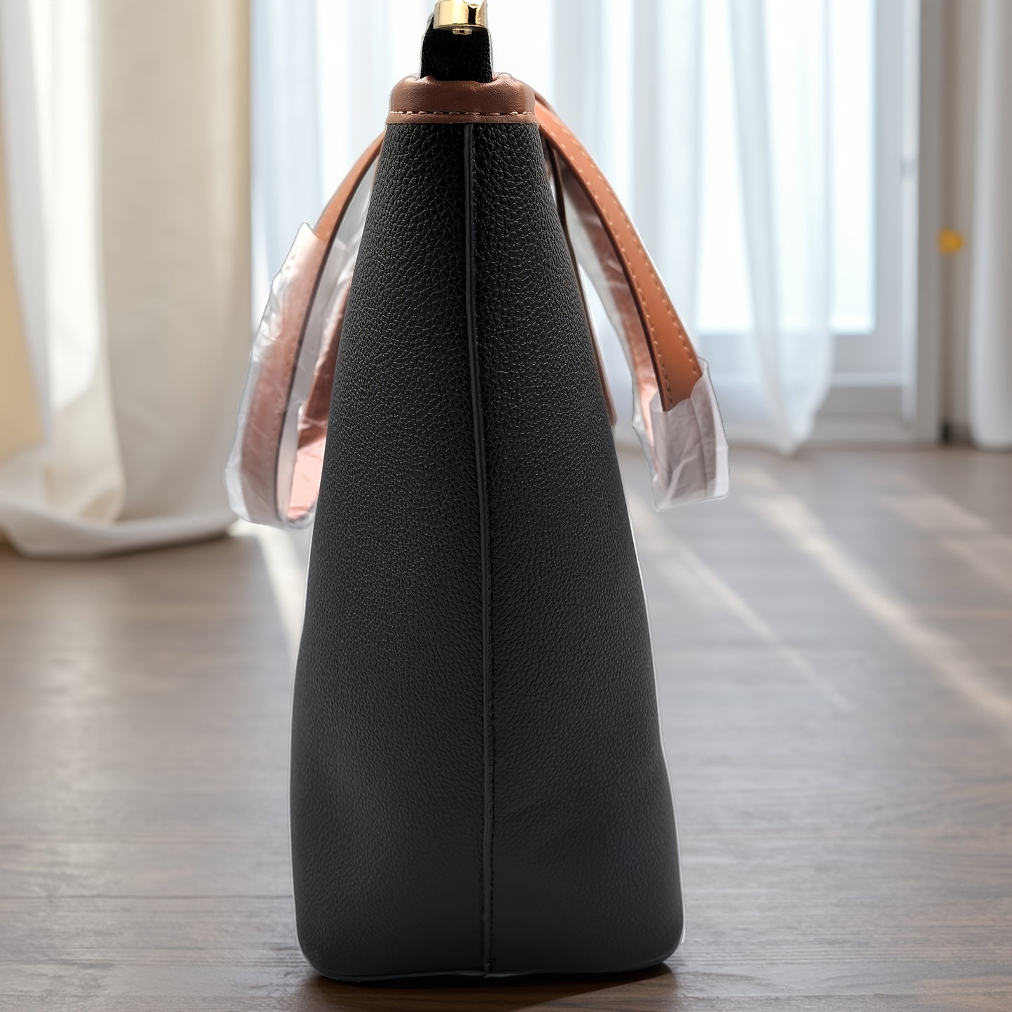 Sac élégant femmes Tote casual bandoulière fermeture éclair doublure polyester grand format