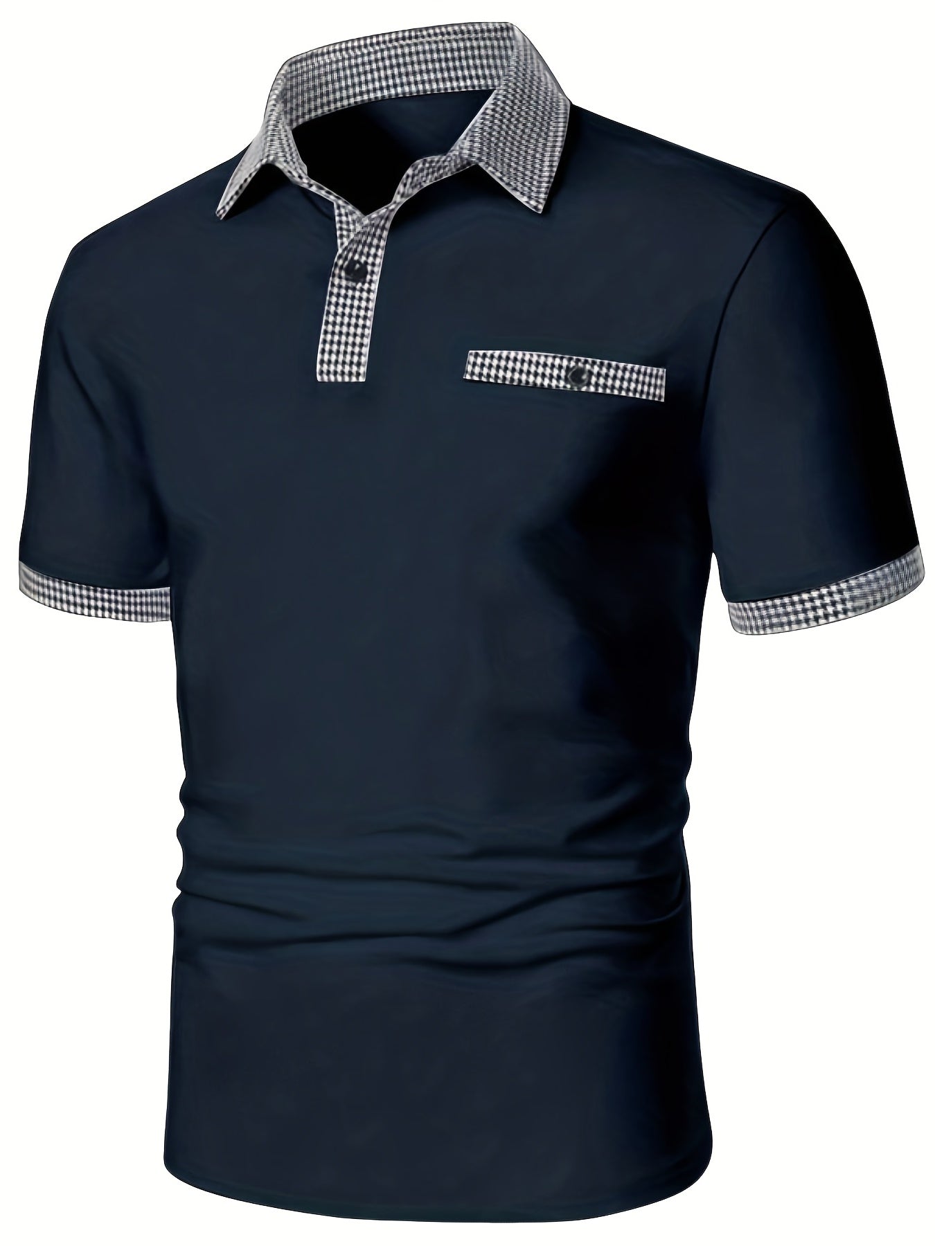 Men'S Slim Fit Short Sleeve Polo Shirt - Casual Summer Style with Button-Up Collar, Lightweight Fabric, and Chest Pocket, Solid Color, Perfect for Casual Attire, Summer Casual Wear | Buttonup Collar Shirt | Sleek Fit Shirt