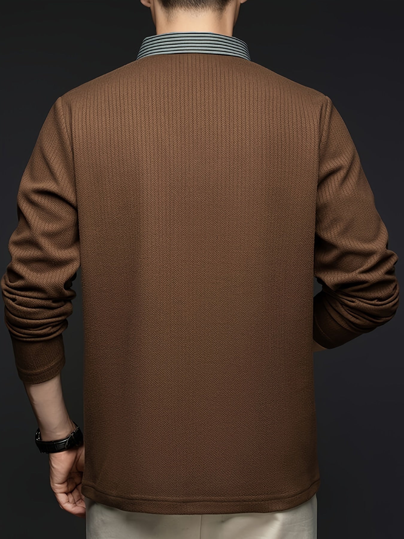 Stylish Two-Piece Lapel Shirt, Breathable Long-Sleeve Golf Top Suitable for Everyday Casual Wear in Spring And Autumn.