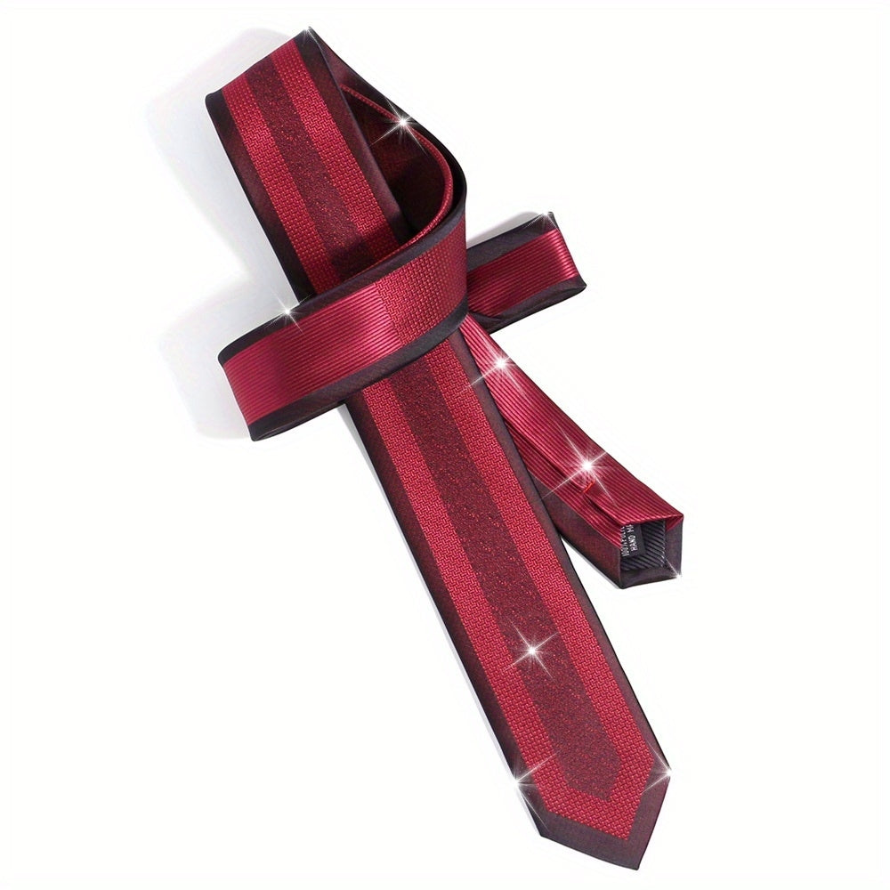 Cravate Slim Homme – Élégante pour Bureau, Mariage et Soirées, Rayée, Tissu Durable, Formelle et Décontractée