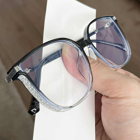 Lunettes Femme Y2K Rectangulaires Oversize Œil de Chat – Monture Plein Cadre avec Charnières en Alliage, Style Tendance pour Quotidien et Événements