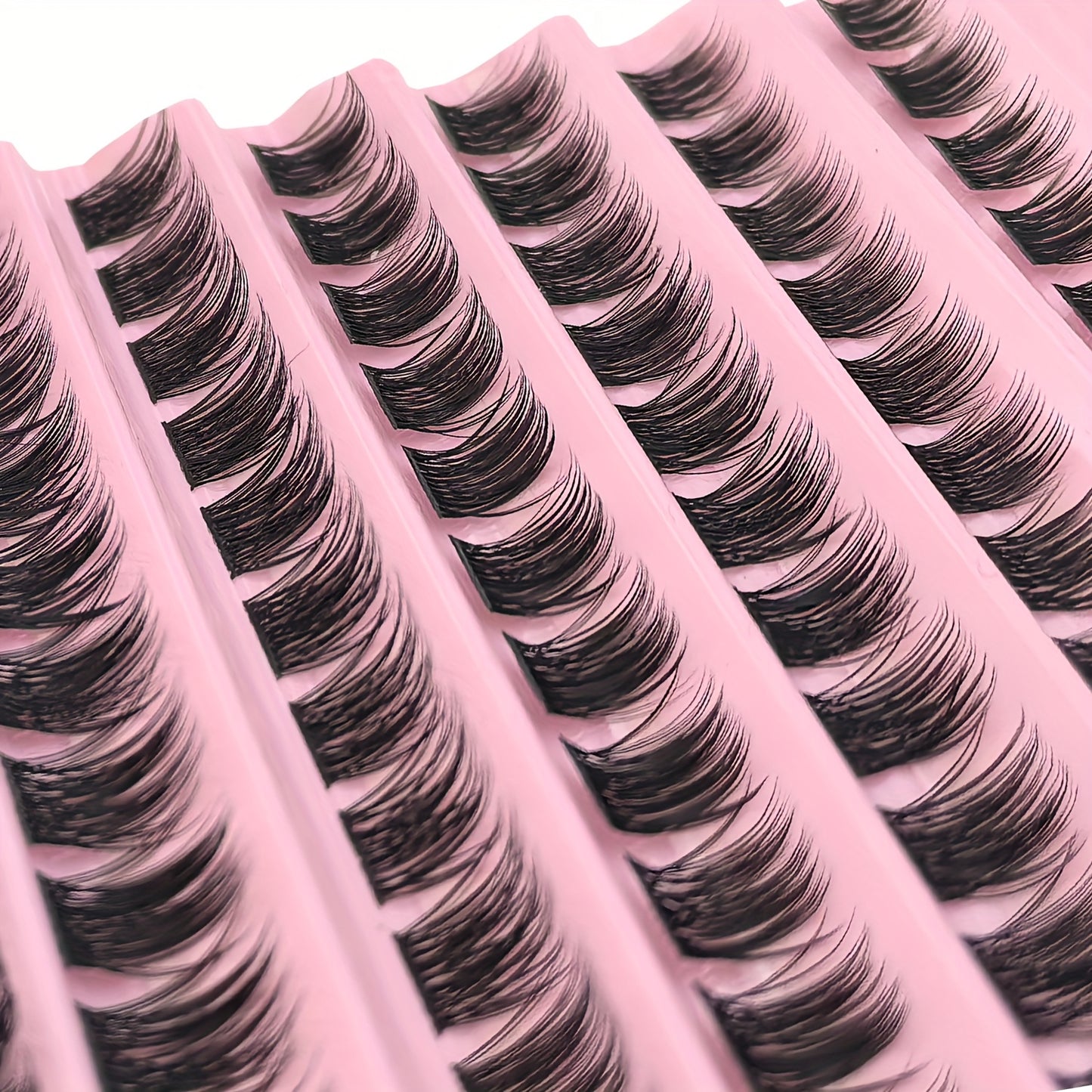 Kit de cils en bouquet D Curl 8-16 mm effet naturel épais réutilisables pour usage quotidien fêtes voyages et fête des mères