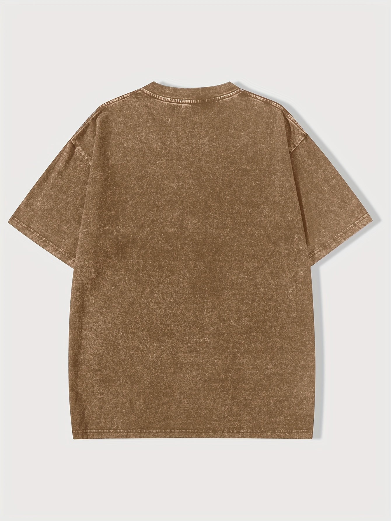 Men's loose-fit 220g T-shirt - Loose round neck, short sleeve, casual pink T-shirt with vertical stripe pattern. Comfortable and suitable for all seasons, available in plus sizes. Ideal for casual wear and layering (machine w