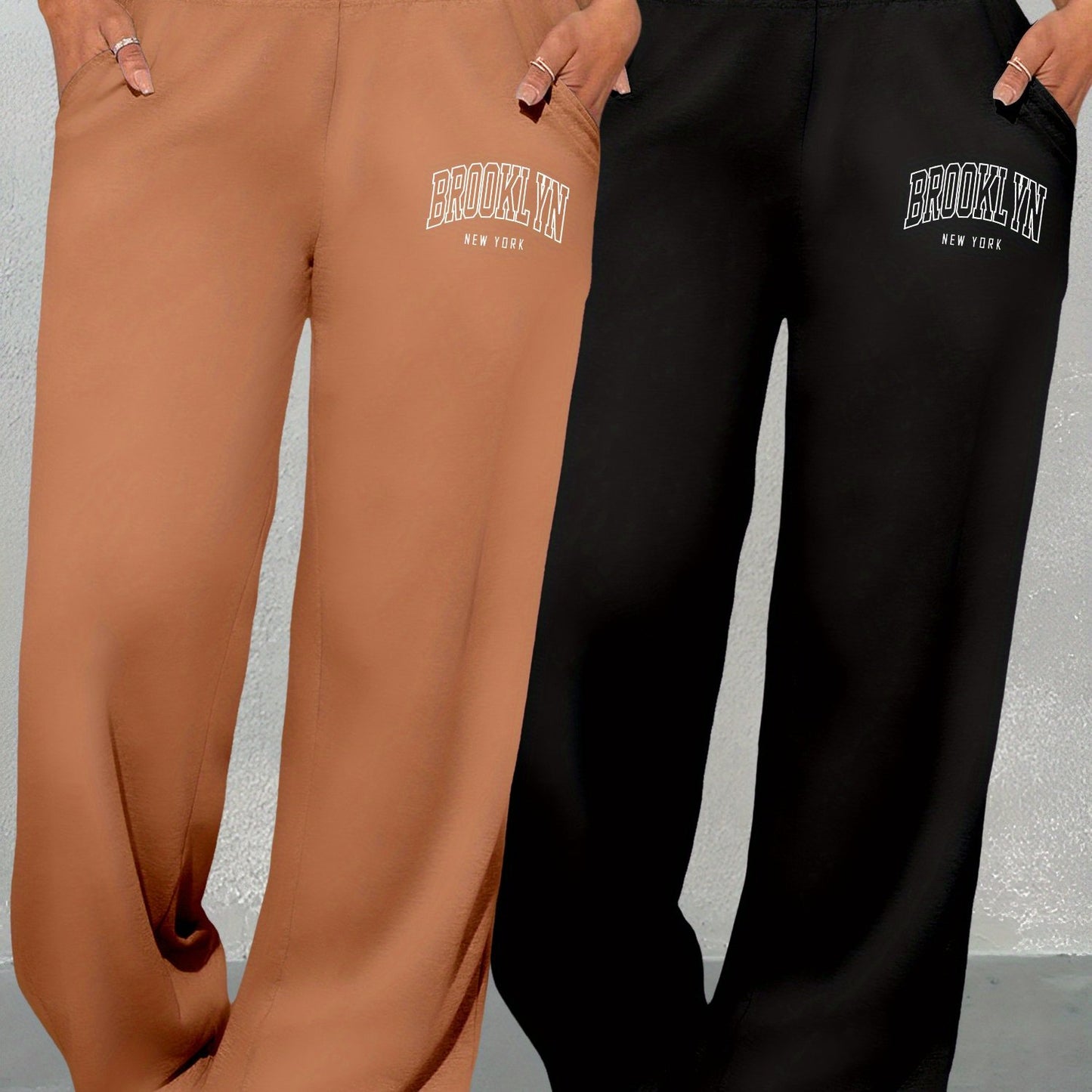 Ensemble Deux-Pièces Femme– Pantalon Taille Haute et Sweat Poches Ample