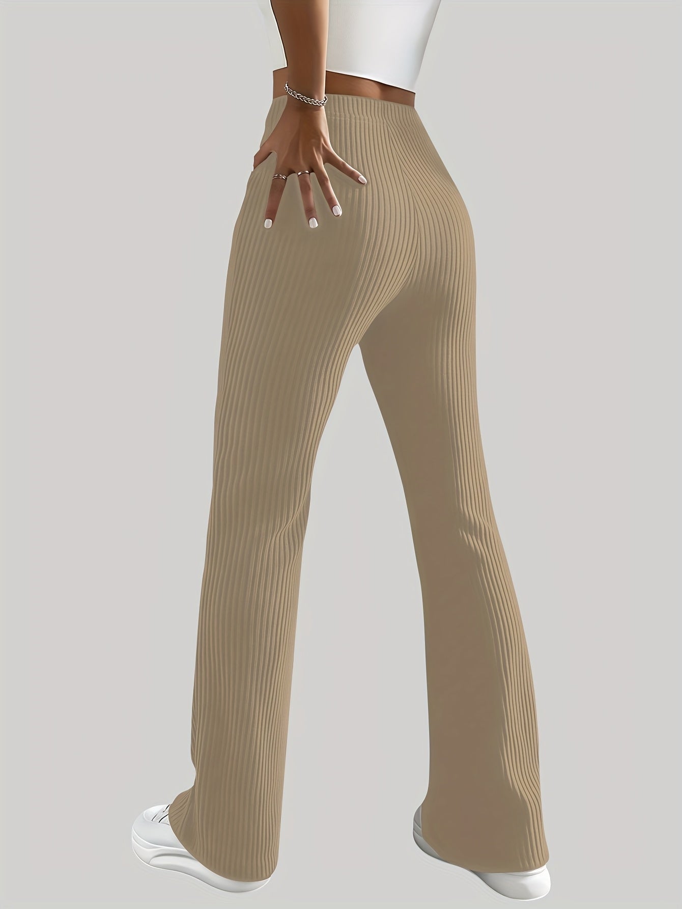 Lot de 3 Pantalons Femme Jambe Large – Taille Élastique avec Ceinture et Ourlets, Couleurs Bleu/Rouge/Noir, Tous Saisons, Bureau et Décontracté