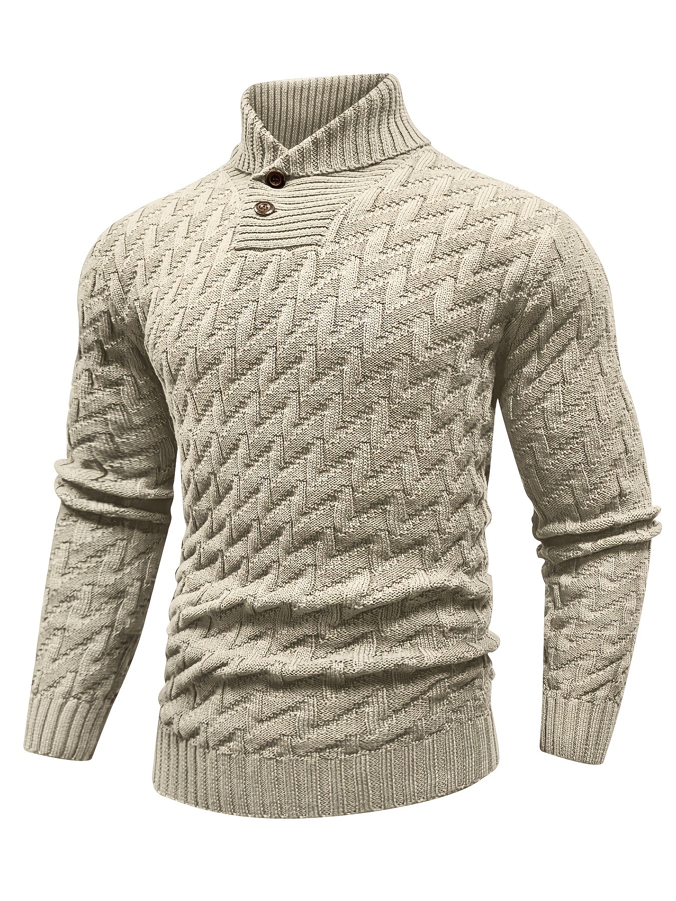 Men'S Stylish Pullover Sweater with a Collar for Commuting in Solid Colors.