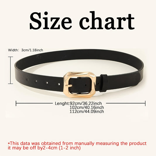 Lot de 3 ceintures élégantes pour femmes – Boucles carrées