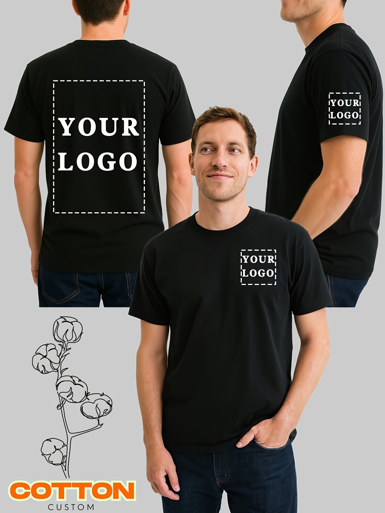 You Can Find Personalized Short-Sleeved T-Shirts Made from 100% Pure in a Range of Colors Including Burgundy, Navy, Black, White, Gray, And Purple. These Shirts Are Ideal for Casual Events, Strolls, Festivals, And Make Great